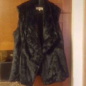 Faux rabbit fur vest